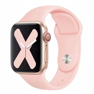 PASEK do Zegarka APPLE WATCH GUMOWY 38/40/41mm RÓŻOWY - Akcesoria do smartwatchy - miniaturka - grafika 1