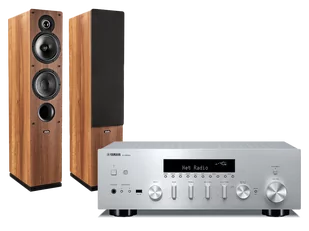Yamaha R-N600A (srebrny) + Tesi 561 (orzech) - Zestawy stereo - miniaturka - grafika 1