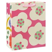 Opakowania i torebki na prezenty - SPARKLEZ Torba prezentowa w kwiaty, rozmiar M - miniaturka - grafika 1