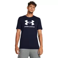 Koszulki sportowe męskie - Męski t-shirt z nadrukiem Under Armour UA Sportstyle Logo Update SS - granatowy - UNDER ARMOUR - miniaturka - grafika 1