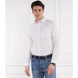 Tommy Jeans Lniana koszula | Regular Fit - Koszule męskie - miniaturka - grafika 1