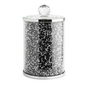 Koce - Pojemnik Ventosa 10x17 srebrny czarny do przechowywania do przechowywania z kryształkami w stylu glamour - miniaturka - grafika 1
