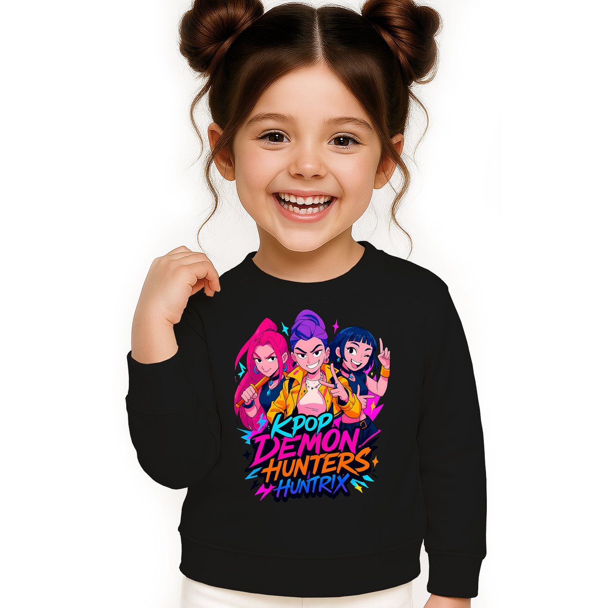 BLUZA DZIECIĘCA KPOP DEMON HUNTERS HUNTRIX 104 BAWEŁNIANA JAKOŚĆ