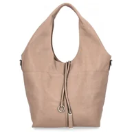 Torebki damskie - Torebka Damska Shopper Bag firmy Hernan HB0325 Pudrowy Róż - miniaturka - grafika 1