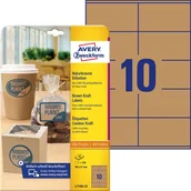 Etykiety do drukarek - Avery Zweckform Etykiety papierowe ekologiczne 105x57 ZWECKFORM trwałe brązowe 25ARK 250 etykiet /L7108-25/ ZW714 - miniaturka - grafika 1