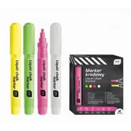 Przybory szkolne - Interdruk Marker kredowy mix (12szt) - miniaturka - grafika 1