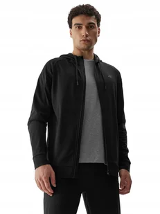 Czarna bluza męska sportowa 4F M277 treningowa z kapturem r. L - Bluzy męskie - miniaturka - grafika 1