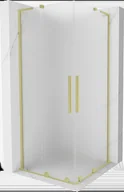Kabiny prysznicowe - Mexen Velar L Duo kabina prysznicowa rozsuwana 90x90 cm, szron, złota szczotkowana - 871-090-090-02-33-55 - miniaturka - grafika 1