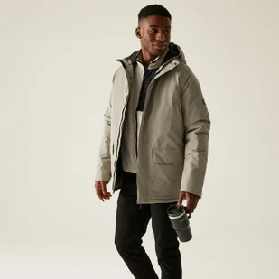 Regatta Kurtka męska przejściowa przeciwdeszczowa Savon Beżowy, Rozmiar: 3XL - Kurtki i kamizelki sportowe męskie - miniaturka - grafika 1