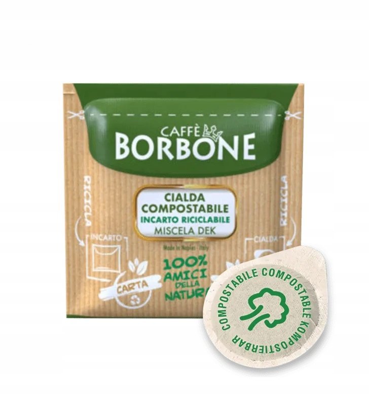 150 cialde ESE Borbone DEK Green Blend 44mm - bezkofeinowe z prawdziwym sma
