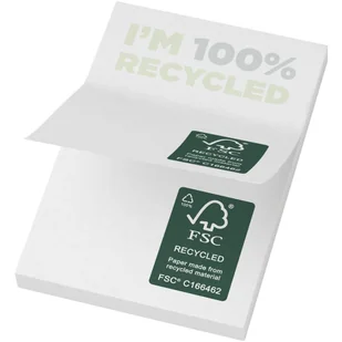 Karteczki samoprzylepne z recyklingu o wymiarach 50 x 75 mm Sticky-Mate® - Gadżety  do biura - miniaturka - grafika 1