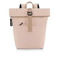 Plecaki - reisenthel Rolltop Backpack – miejski i stylowy plecak, nowoczesne wzornictwo, przestronny plecak na czas wolny, do pracy i na wycieczkę po mieście, kolor: twist coffee - miniaturka - grafika 1
