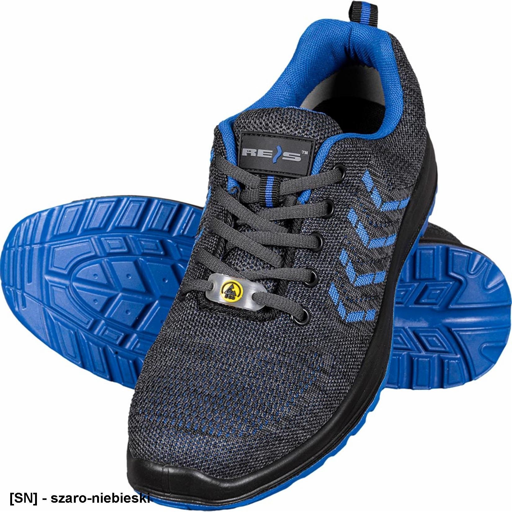 BRACKET S1P FO SR ESD - Półbuty bezpieczne tekstylne, podeszwa olejoodporna antyelektrostatyczna antypoślizgowa podnosek 44