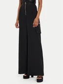 Spodnie damskie - Rinascimento Spodnie materiałowe CFC0119837003 Czarny Relaxed Fit - miniaturka - grafika 1