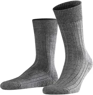 Skarpety męskie FALKE - dywan w bucie, wełna merino, gładkie szare 45-46 - Skarpetki męskie - miniaturka - grafika 1