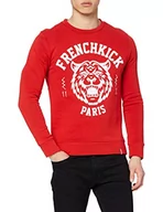 Bluzy męskie - French Kick Męska bluza rekreacyjna FK Gang Tiger, Czerwony (Red Red), S - miniaturka - grafika 1