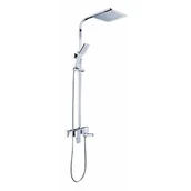 Zestawy prysznicowe - Rea P0802 Navarro zestaw wannowo-prysznicowy z deszczownicą chrom P0802 - miniaturka - grafika 1