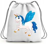 Torby szkolne - PLECAK WOREK JEDNOROŻEC SZKOLNY NA BUTY WF - miniaturka - grafika 1