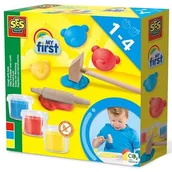 Masy plastyczne - SES Creative Moja pierwsza ciastolina z narzędziami i foremkami 3 x 90 gr - miniaturka - grafika 1