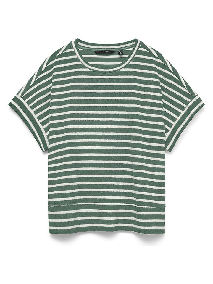 Vero Moda Koszulka w kolorze zielono-białym