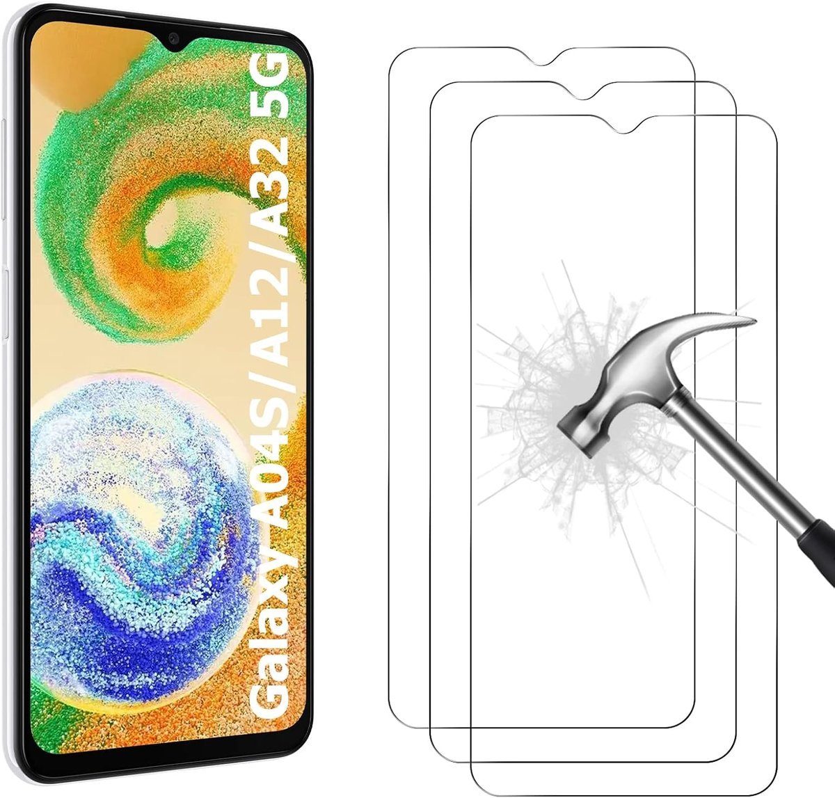 3x SZKŁO HARTOWANE 9H SAMSUNG GALAXY A12/A04s/A32 5G OCHRONNE SOLIDNE