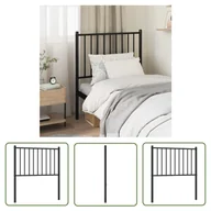 Inne meble do sypialni - The Living Store Metalowe wezgłowie - czarne - 80 cm - Wezgłowie - miniaturka - grafika 1