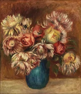 Plakaty - Galeria Plakatu, Plakat, Flowers in a Green Vase, Pierre-Auguste Renoir, 40x60 cm - miniaturka - grafika 1