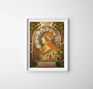 Plakaty - Plakat retro do salonu Zodiak Mucha Alphonse - miniaturka - grafika 1
