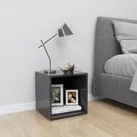 Szafki RTV - vidaXL Szafka pod TV, szara, 37x35x37 cm, płyta wiórowa - miniaturka - grafika 1