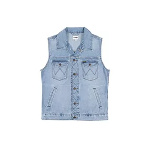 Wrangler Męska kurtka dżinsowa Denim Vest, Blue Sunrise, XXL duże rozmiary - Kurtki męskie - miniaturka - grafika 1