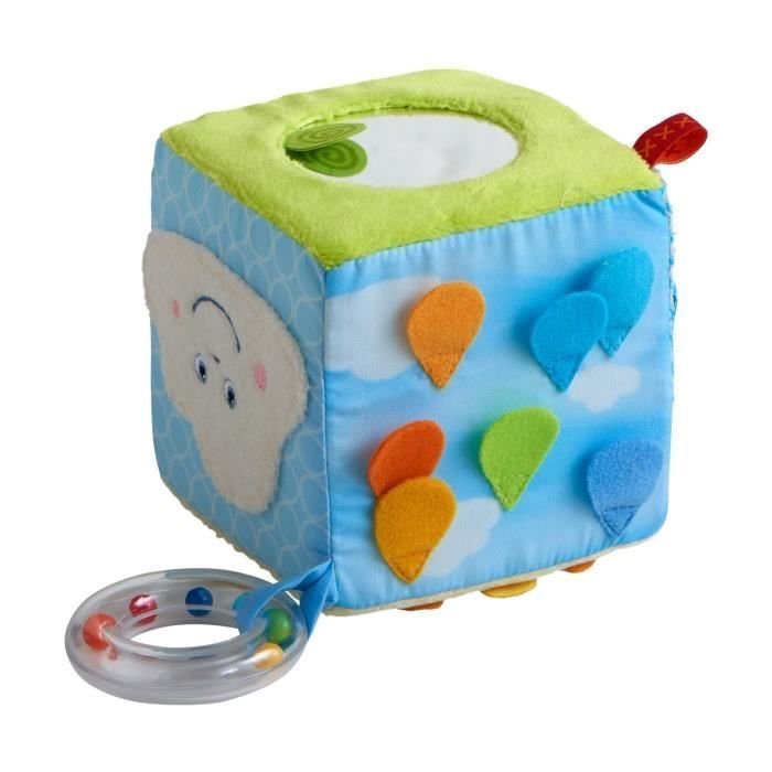 Kostka do zabawy - HABA - Świat tęczy - Grzechotka, lustro i piszczałka - Dla niemowląt
