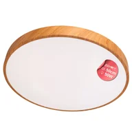 Lampy sufitowe - Plafon Brązowy LED - Lampa Sufitowa Okrągła 50W Neutralne Światło 4000K - Panel Natynkowy 50cm Drewniany Wzór - LEDHOFF - miniaturka - grafika 1