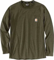 Koszulki męskie - Carhartt Koszulka Carhartt Force Midweight Pocket LS Basil - miniaturka - grafika 1