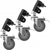 Inne akcesoria studyjne - Jinbei Komplet trzech kółek Jinbei JB11-036C do statywu oświetleniowego - miniaturka - grafika 1