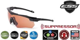 Okulary balistyczne ESS CROSSBOW SUPPRESSOR ONE Hi-Def Cooper - Ochrona oczu i twarzy - miniaturka - grafika 1