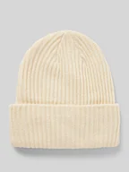 Czapki damskie - Czapka beanie z prążowanej dzianiny z brzegiem model ‘HEXO’ - miniaturka - grafika 1