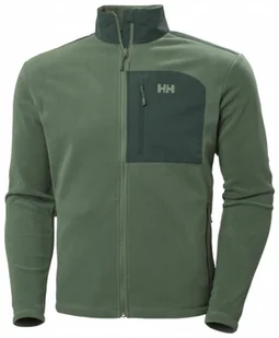 Męski polar rozpinany bez kaptura Helly Hansen Daybreaker Block Jacket - zielony - HELLY HANSEN - Koszulki sportowe męskie - miniaturka - grafika 1