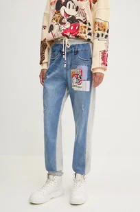 Desigual spodnie dresowe JOGGER kolor szary z aplikacją 24WWDD89 - Spodnie damskie - miniaturka - grafika 1
