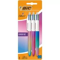 Bic Długopisy kulkowe z 4 wkładami 4 Colours Gradient 3 szt. - Długopisy - miniaturka - grafika 1
