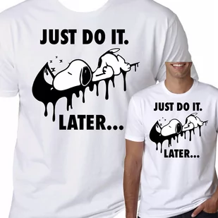 T-Shirt Koszulka Snoopy Prezent Just Do It L 0797 - Koszulki męskie - miniaturka - grafika 1