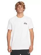Koszulki męskie - Quiksilver Koszulka podstawowa, męska, biała, XS - miniaturka - grafika 1