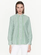Koszule damskie - Tommy Hilfiger Koszula WW0WW37996 Zielony Relaxed Fit - miniaturka - grafika 1