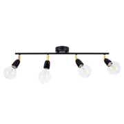 Lampy sufitowe - Britop Porcia lampa sufitowa (spot) 4-punktowa czarna/złota 8127404 8127404 - miniaturka - grafika 1