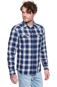 Koszule męskie - Wrangler Ls Western Shirt Blue Depths W5A0Snxjy-S - miniaturka - grafika 1