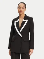 Marynarki i żakiety damskie - Maryley Marynarka 25EB189/43NB Czarny Regular Fit - miniaturka - grafika 1