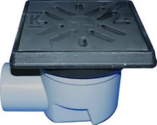HL Wpust podwórzowy Perfekt DN110 z odejściem poziomym, ramą z żeliwa 260x260mm, kratką ściekową z żeliwa 226x226mm, klapą antyzapachową i koszem - Odwodnienia, kanały i akcesoria - miniaturka - grafika 1