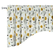 Firany - Lambrekin Łuk, Biało-Szara, 250 × 75+5 Cm Grzywka, Magic Collection - miniaturka - grafika 1