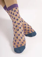 Skarpetki damskie - Skarpetki Dizzy 20 Den Blue-Nude - Fiore - miniaturka - grafika 1
