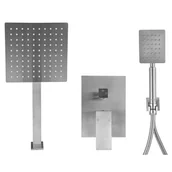Zestawy prysznicowe - Fala Zestaw prysznicowy podtynkowy Steely S 75871 z deszczownicą - miniaturka - grafika 1