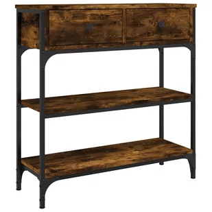 Stolik konsolowy, przydymiony dąb, 72,5x25x75 cm Lumarko! - Konsole i sekretarzyki - miniaturka - grafika 3